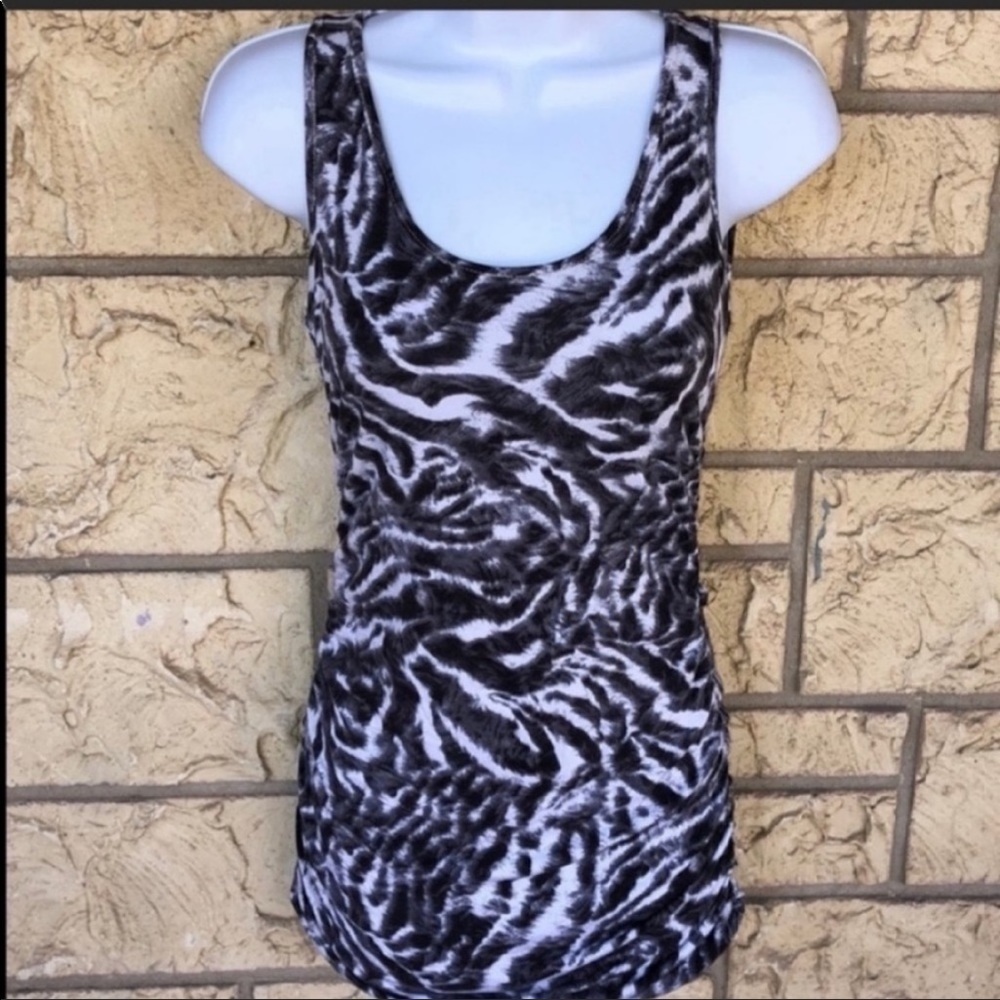 Buffalo David Bitton Animal Print Tank Size Small y2k Sheer comfy